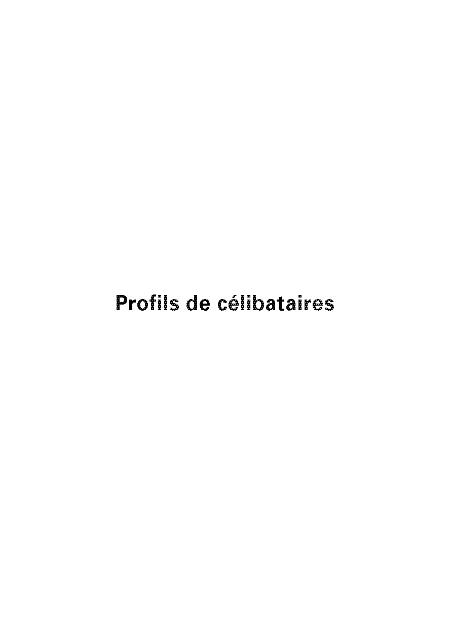 Profils de célibataires